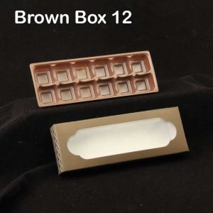 Brown Box Tray 12 Pack of 10